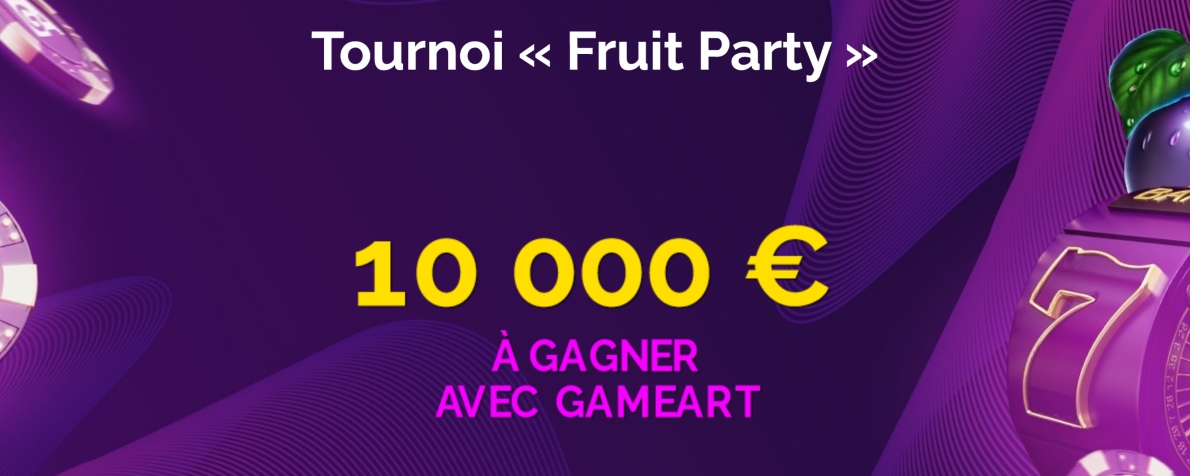 Fruit Party avec une cagnotte de 10 000 € en jeu sur MonteCryptos