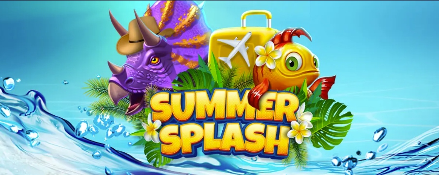 Spéciale promotion Summer Splash pour annoncer les vacances sur Lucky8